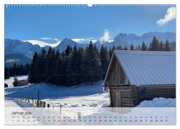 Produktbild: Alpenauszeit - Die Bergh&uuml;tten unserer Alpen (hochwertiger Premium Wandkalender 2026 DIN A2 quer), Kunstdruck in Hochglanz