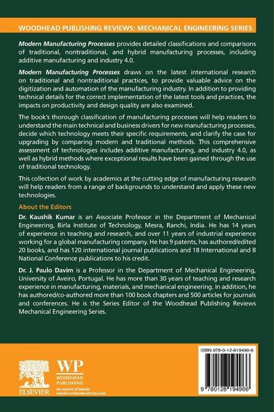 Produktbild: Modern Manufacturing Processes