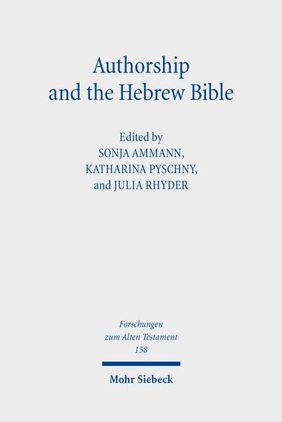 Produktbild: Authorship and the Hebrew Bible