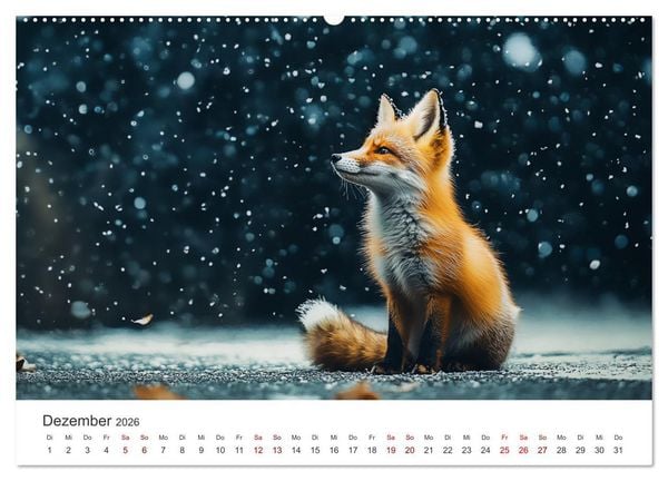Produktbild: Wild und weich - Die zauberhafte Welt der Rotf&uuml;chse (hochwertiger Premium Wandkalender 2026 DIN A2 quer), Kunstdruck in Hochglanz