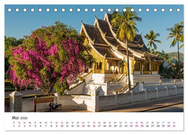 Produktbild: Laos - Im Herzen Indochinas (Tischkalender 2026 DIN A5 quer), CALVENDO Monatskalender