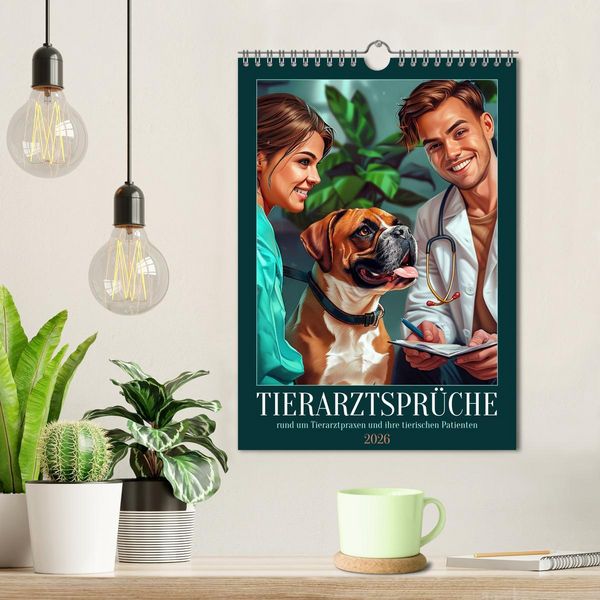Produktbild: Tierarztspr&uuml;che (Wandkalender 2026 DIN A4 hoch), CALVENDO Monatskalender