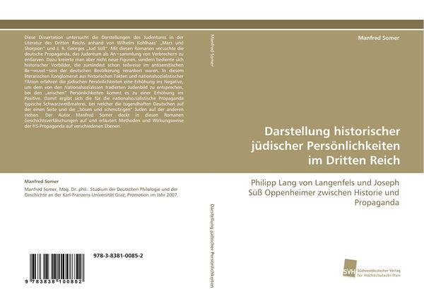 Produktbild: Darstellung historischer j&uuml;discher Pers&ouml;nlichkeiten im Dritten Reich
