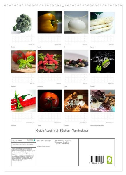 Produktbild: Guten Appetit / ein K&uuml;chen - Terminplaner (hochwertiger Premium Wandkalender 2026 DIN A2 hoch), Kunstdruck in Hochglanz