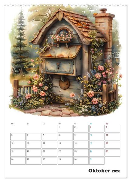 Produktbild: Zeitreise - Der vintage Briekasten Kalender (Wandkalender 2026 DIN A2 hoch), CALVENDO Monatskalender