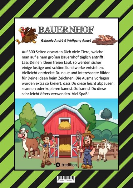 Produktbild: MEGA MALBUCH - LUSTIGE MOTIVE - K&Uuml;HE - RINDER - SCHWEINE - H&Uuml;HNER - HASEN - ENTEN - BAUERN - TRAKTOREN - V&Ouml;GEL - INSEKTEN - GEM&Uuml;SE - PFLANZEN