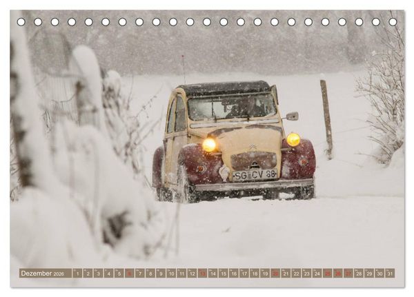 Produktbild: Die Ente ist sicher - Fahrspa&szlig; mit 2 CV Dolly (Tischkalender 2026 DIN A5 quer), CALVENDO Monatskalender