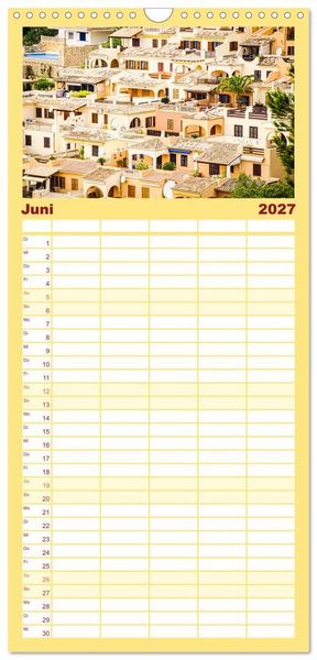 Produktbild: Familienplaner 2027 - Mallorca Meine Liebe mit 5 Spalten (Wandkalender, 21 x 45 cm) CALVENDO