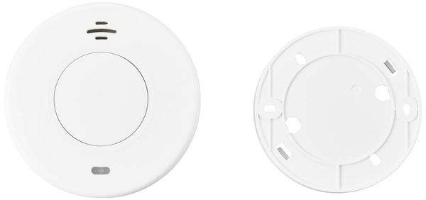 Produktbild: Sygonix EN14604 Rauchwarnmelder inkl. 10 Jahres-Batterie batteriebetrieben (&Oslash; x T) 105 mm x 36 mm