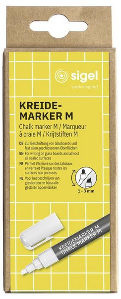 Produktbild: Sigel BA181 Kreidemarker Wei&szlig; 1 mm, 5mm N/A