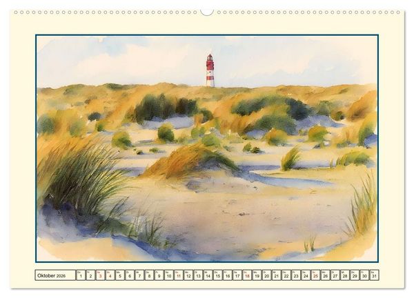 Produktbild: Schleswig-Holsteins Nordseek&uuml;ste (hochwertiger Premium Wandkalender 2026 DIN A2 quer), Kunstdruck in Hochglanz