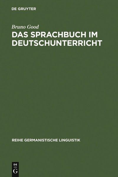 Produktbild: Das Sprachbuch im Deutschunterricht