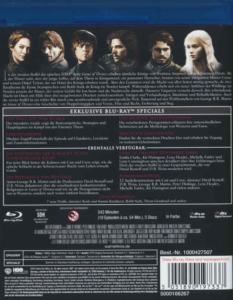 Game of Thrones - Die komplette 2. Staffel (Blu-ray)