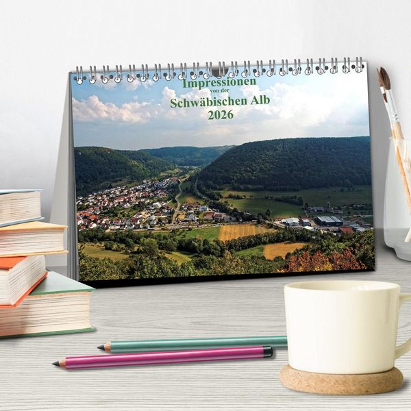 Produktbild: Impressionen von der Schw&auml;bischen Alb (Tischkalender 2026 DIN A5 quer), CALVENDO Monatskalender
