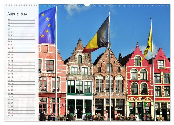 Produktbild: Belgien entdecken - Br&uuml;gge und Leuven (hochwertiger Premium Wandkalender 2026 DIN A2 quer), Kunstdruck in Hochglanz