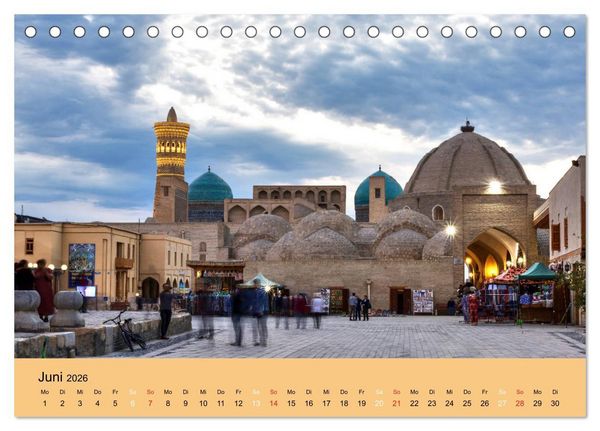 Produktbild: Uzbekistan - m&auml;rchenhafte Seidenstra&szlig;e (Tischkalender 2026 DIN A5 quer), CALVENDO Monatskalender