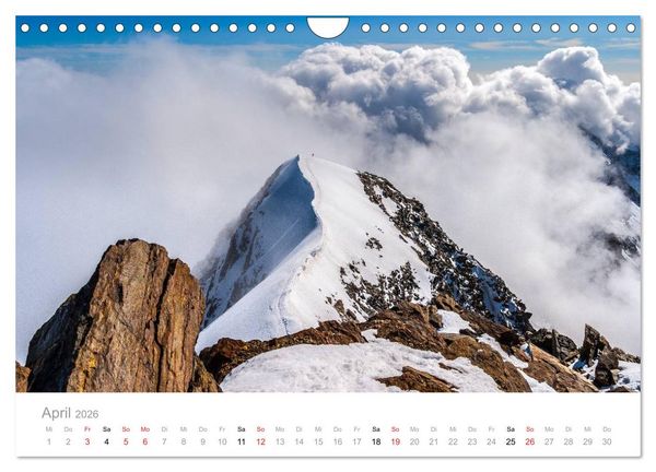 Produktbild: Walliser Alpen &ndash; Europas &raquo;kleiner&laquo; Himalaya (Wandkalender 2026 DIN A4 quer), CALVENDO Monatskalender