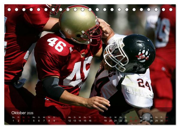 Produktbild: American Football - Touchdown (Tischkalender 2026 DIN A5 quer), CALVENDO Monatskalender