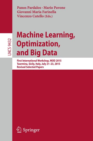 Produktbild: Machine Learning, Optimization, and Big Data