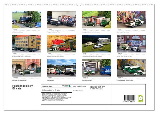 Produktbild: Polizeimodelle im Einsatz (hochwertiger Premium Wandkalender 2026 DIN A2 quer), Kunstdruck in Hochglanz