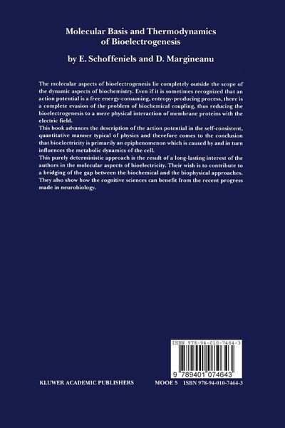 Produktbild: Molecular Basis and Thermodynamics of Bioelectrogenesis