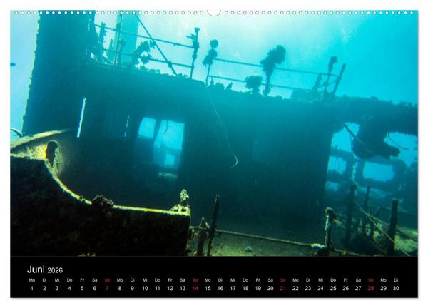 Produktbild: Abu Nuhas - Wracks im Roten Meer (hochwertiger Premium Wandkalender 2026 DIN A2 quer), Kunstdruck in Hochglanz
