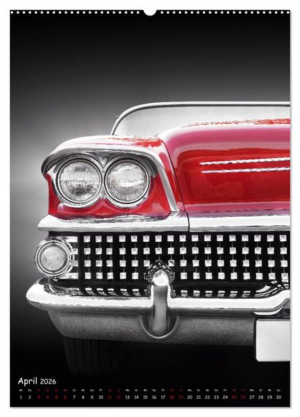 Produktbild: Amerikanische Autos 1950er bis 1980er Favoriten (hochwertiger Premium Wandkalender 2026 DIN A2 hoch), Kunstdruck in Hochglanz