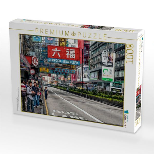 Produktbild: CALVENDO Puzzle Stra&szlig;enszene Hongkong City | 1000 Teile Lege-Gr&ouml;&szlig;e 64x48cm Foto-Puzzle f&uuml;r gl&uuml;ckliche Stunden