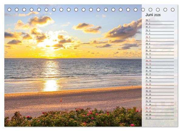 Produktbild: Sylt - Magie der Abendstunden (Tischkalender 2026 DIN A5 quer), CALVENDO Monatskalender