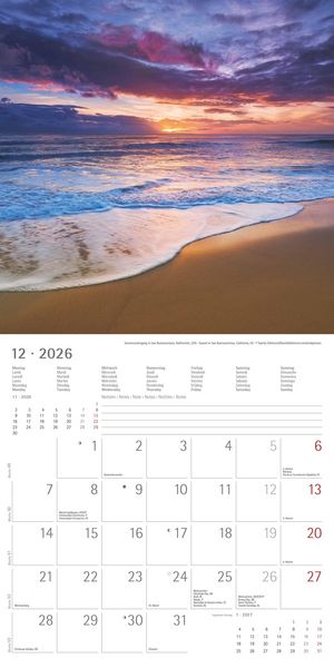 Produktbild: Alpha Edition - Am Meer 2026 Broschürenkalender, 30x30cm, Wandkalender mit Platz für Notizen und Termine, Bilder rund ums Meer, Monatsübersicht und Fe