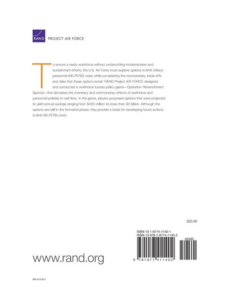 Produktbild: Managing Military Personnel Costs