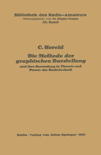 Produktbild: Die Methode der graphischen Darstellung und ihre Anwendung in Theorie und Praxis der Radiotechnik