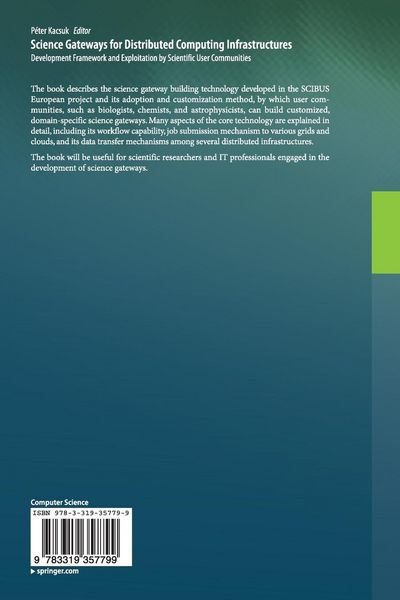 Produktbild: Science Gateways for Distributed Computing Infrastructures