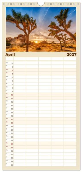 Produktbild: Familienplaner 2027 - Faszination USA - Eine Reise durch Stadt und Natur mit 5 Spalten (Wandkalender, 21 x 45 cm) CALVENDO