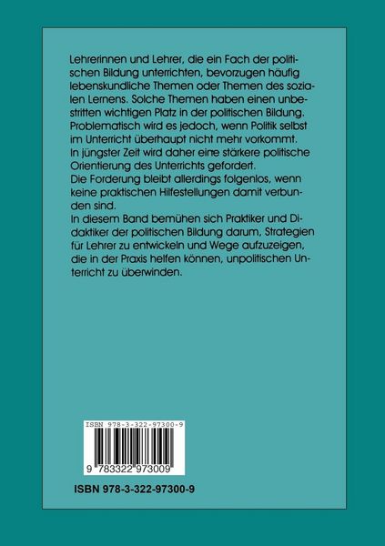 Produktbild: Politik als Kern der politischen Bildung