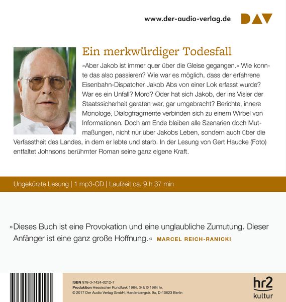 Produktbild: Mutmassungen &uuml;ber Jakob