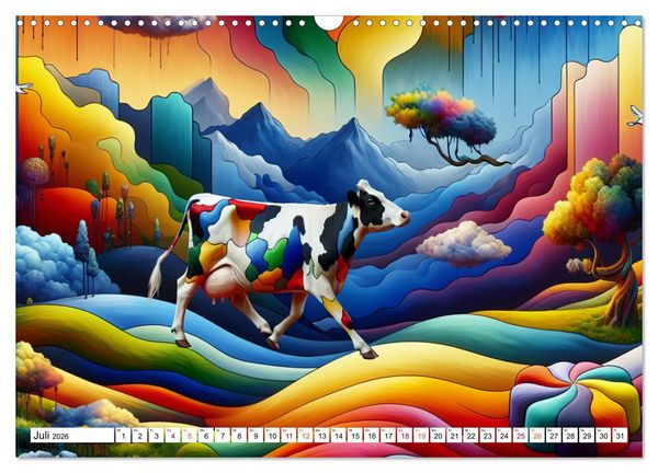 Produktbild: Muh-numentale Meisterwerke (Wandkalender 2026 DIN A3 quer), CALVENDO Monatskalender