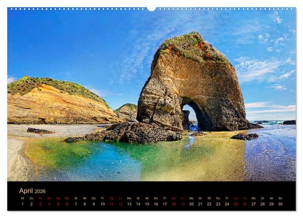 Produktbild: S&uuml;dseetraum Neuseeland (hochwertiger Premium Wandkalender 2026 DIN A2 quer), Kunstdruck in Hochglanz