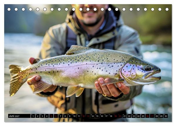 Produktbild: Forellen im Fluss (Tischkalender 2027 DIN A5 quer), CALVENDO Monatskalender