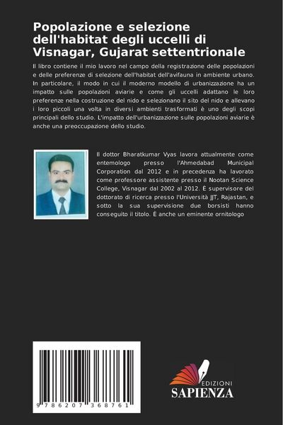 Produktbild: Popolazione e selezione dell'habitat degli uccelli di Visnagar, Gujarat settentrionale
