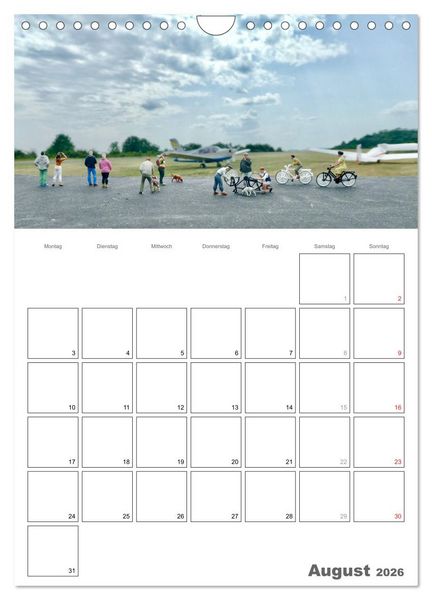 Produktbild: Follow me and have fun - kleine Leute am Flugplatz (Wandkalender 2026 DIN A4 hoch), CALVENDO Monatskalender