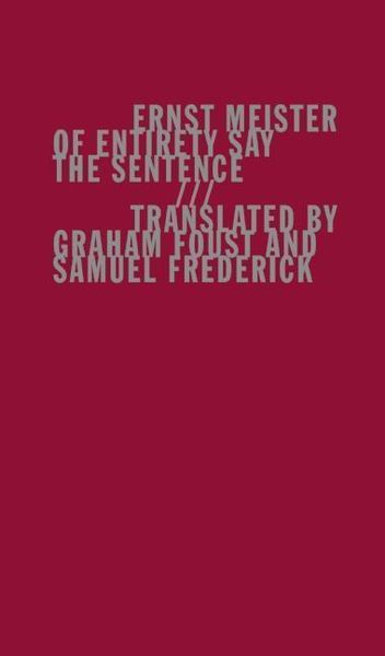 Produktbild: Of Entirety Say the Sentence