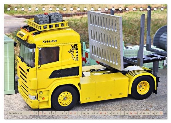 Produktbild: LKW Modelle beim Dampfmodellbautreffen in Bisingen (Tischkalender 2026 DIN A5 quer), CALVENDO Monatskalender