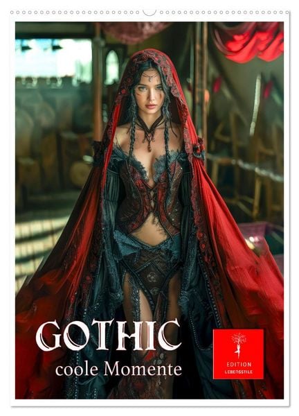 Produktbild: Gothic coole Momente (Wandkalender 2026 DIN A2 hoch), CALVENDO Monatskalender