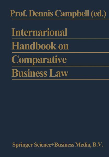 Produktbild: International Handbook on Comparative Business Law