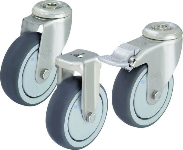 Produktbild: Blickle 574178 LKRXA-TPA 80G Lenkrolle Rad-Durchmesser: 80 mm Tragf&auml;higkeit (max.): 100 kg 1 St.
