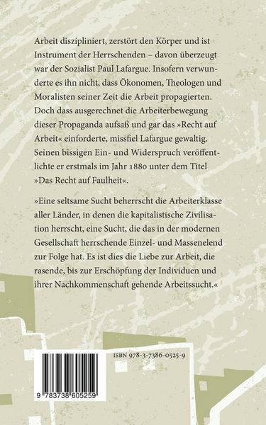 Produktbild: Das Recht auf Faulheit