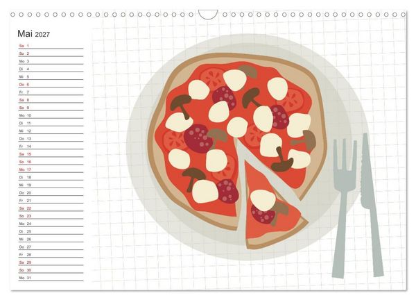 Produktbild: Fast Food Illustration (Wandkalender 2027 DIN A3 quer), CALVENDO Monatskalender