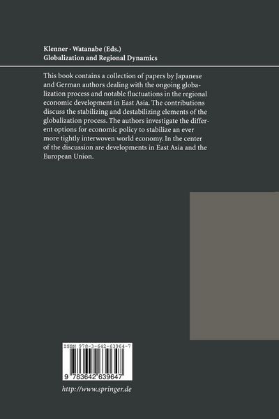 Produktbild: Globalization and Regional Dynamics
