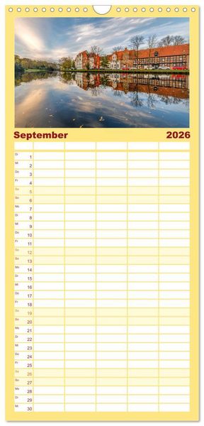 Produktbild: Familienplaner 2026 - L&uuml;beck &ndash; Im Licht der Zeit mit 5 Spalten (Wandkalender, 21 x 45 cm) CALVENDO